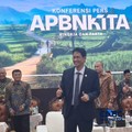 Konferensi Pers APBN KiTa Edisi Juni 2026 pada Jumat, 5 Juni 2026 pukul 13.30 WIB di Aula Djuanda, Gedung Djuanda I Lantai Mezzanine, Kementerian Keuangan. (CNBC Indonesia/Chandra Dwi Pranata)