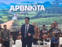 Konferensi Pers APBN KiTa Edisi Juni 2026 pada Jumat, 5 Juni 2026 pukul 13.30 WIB di Aula Djuanda, Gedung Djuanda I Lantai Mezzanine, Kementerian Keuangan. (CNBC Indonesia/Chandra Dwi Pranata)