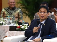 Menteri Keuangan (Menkeu), Purbaya Yudhi Sadewa saat menyampaikan pemaparan dalam konferensi pers APBN KiTa Edisi Juni 2026 di kantor pusat Kementerian Keuangan, Jakarta Pusat, Jumat (5/6/2026). (CNBC Indonesia/Muhammad Sabki)