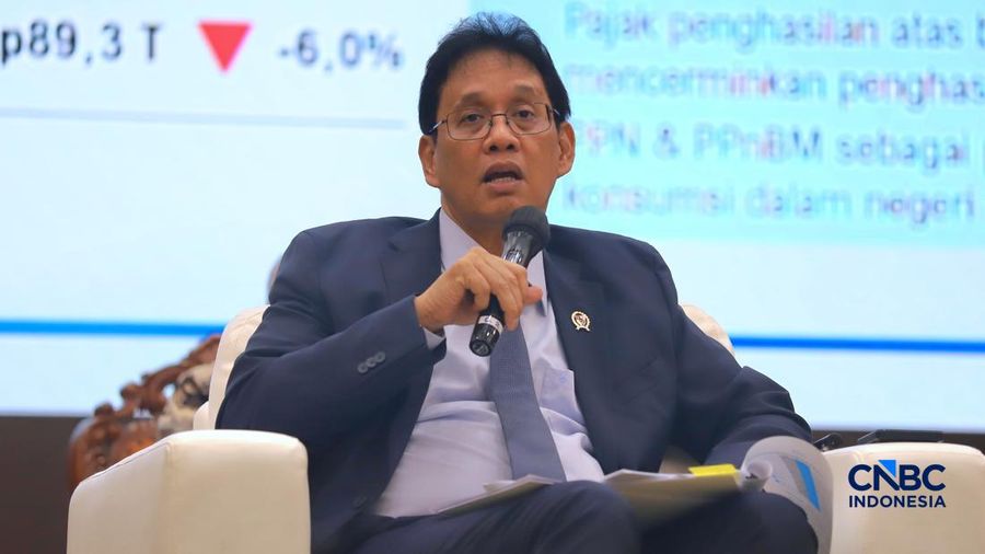 Menteri Keuangan (Menkeu), Purbaya Yudhi Sadewa saat menyampaikan pemaparan dalam konferensi pers APBN KiTa Edisi Juni 2026 di kantor pusat Kementerian Keuangan, Jakarta Pusat, Jumat (5/6/2026). (CNBC Indonesia/Muhammad Sabki)
