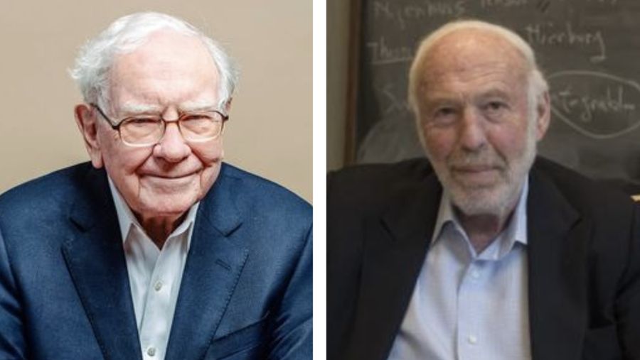Foto Kombinasi Warren Buffet - James simmons. (Ist)