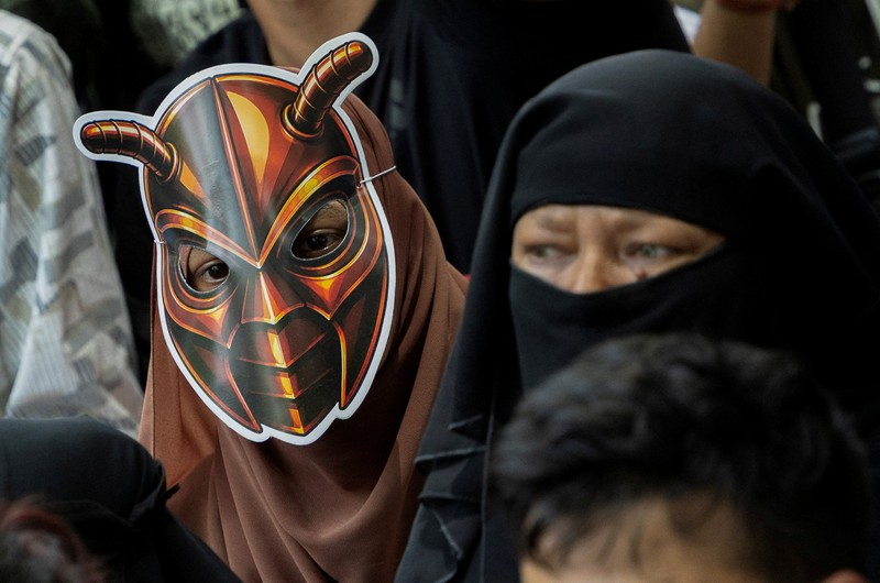 Supporters of the Cockroach Janta Party (CJP) gather during a sit-in protest demanding the resignation of Indian Education Minister Dharmendra Pradhan, in New Delhi, India, June 6, 2026. REUTERS/Adnan Abidi