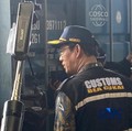 Menteri Keuangan (Menkeu) Purbaya Yudhi Sadewa  meninjau Pelabuhan Tanjung Priok pada Sabtu (6/6/2026). (CNBC Indonesia/Fergi Nadira)