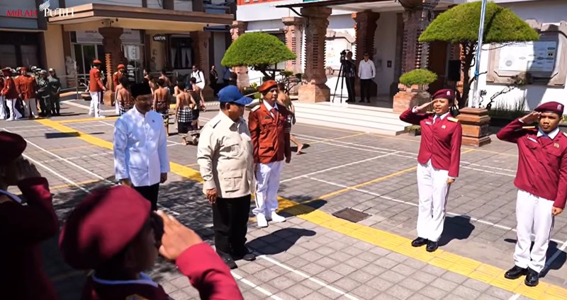 Presiden Prabowo Tinjau Sekolah Rakyat Menengah Pertama 17 Tabanan, Bali, 7 Juni 2026. (Tangkapan Layar Yotube/BPMI)