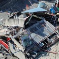 Fot udara mrenunjukkan angunan yang runtuh setelah gempa berkek magnitude 7,8 di General Santos, Pulau Mindanao, Filipina, 8 Juni 2026. (GenSan DEV/Handout via REUTERS)