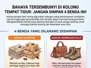 Jangan Taruh Benda Ini di Kolong Tempat Tidur, Jadi Sarang Kecoa dan Ngengat