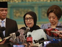 Kepala Badan Gizi Nasional, Nanik Sudaryati Deyang usai dilantik Presiden Prabowo Subianto di Istana Negara, Jakarta, Senin (8/6/2026). (CNBC Indonesia/Muhammad Sabki)