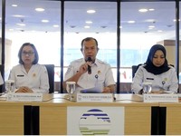 Paparan Kepala BMKG Faisal Teuku Faisal Fathani dalam konferensi pers Pemutakhiran Peringatan Dini Tsunami Pascagempa Bumi M7.7 di Filipina Senin, 8 Juni 2026. (Dok. BMKG)