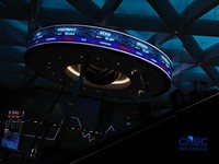 Layar menampilkan pergerakan Indeks Harga Saham Gabungan (IHSG) di gedung Bursa Efek Indonesia (BEI), Jakarta, Senin (8/6/2026). (CNBC Indonesia/Tri Susilo)