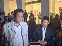 Menteri Keuangan (Menkeu) Purbaya Yudhi Sadewa mengunjungi kantor Kementerian Perencanaan Pembangunan Nasional/Badan Perencana Pembangunan Nasional (PPN/Bappenas) pada Senin (8/6/2026) sore. (CNBC Indonesia/Chandra Dwi Pranata)