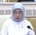 Menteri PAN-RB Rini Widyantini dalam rapat dengar pendapat (RDP) bersama Komisi II DPR RI, Senin (8/6/2026). (Tangkapan Layar Youtube/TVR Parlemen)