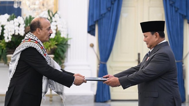 Prabowo Terima Surat Kepercayaan 8 Dubes Negara Sahabat, Ada Palestina