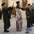 Presiden Prabowo Subianto Melantik Kepala dan Wakil Kepala BGN serta Penasihat Khusus Presiden di Istana Negara, Jakarta, Senin (8/6/2026). (CNBC Indonesia/Muhammad Sabki)