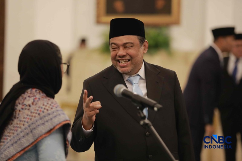 Presiden Prabowo Subianto Melantik Kepala dan Wakil Kepala BGN serta Penasihat Khusus Presiden di Istana Negara, Jakarta, Senin (8/6/2026). (CNBC Indonesia/Muhammad Sabki)