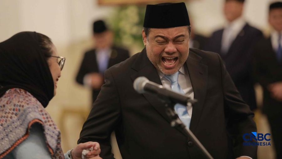 Penasihat Khusus Presiden Bidang Ketenagakerjaan dan Kesejahteraan Buruh Said Iqbal. (CNBC Indonesia/Muhammad Sabki)