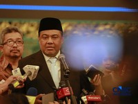 Said Iqbal usai dilantik Presiden Prabowo Subianto sebagai Penasihat Khusus Presiden Bidang Ketenagakerjaan dan Kesejahteraan Buruh di Istana Negara, Jakarta, Senin (8/6/2026). (CNBC Indonesia/Muhammad Sabki)