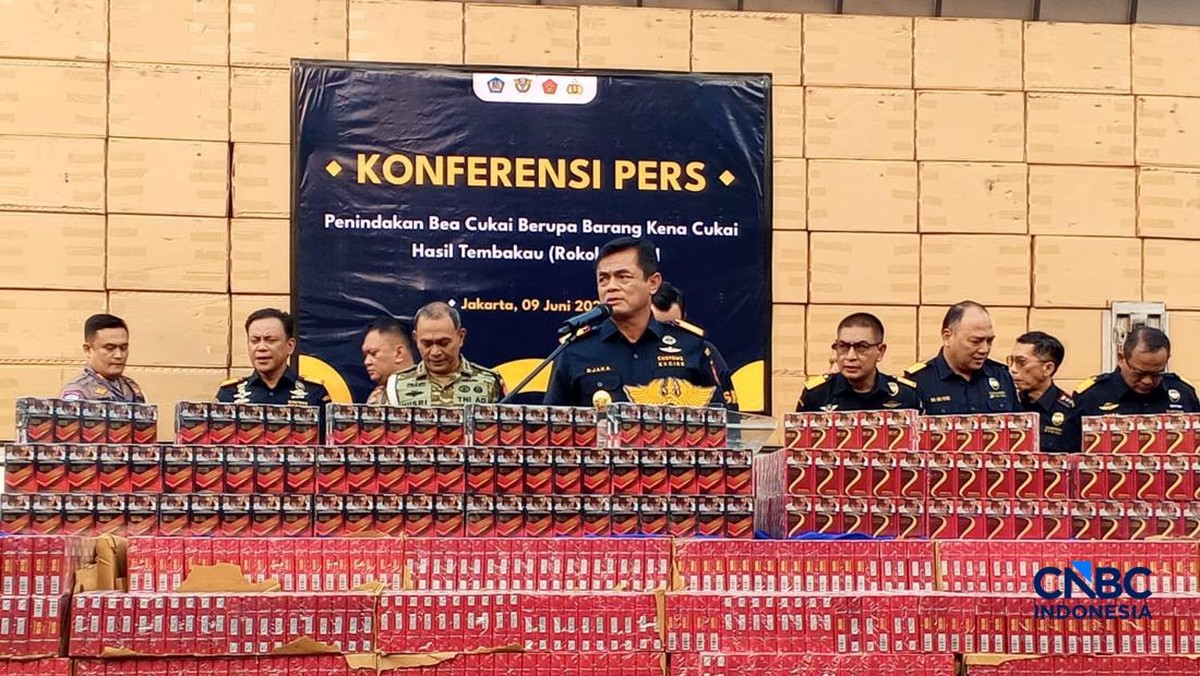 Bea Cukai Tindak 8,9 Juta Batang Rokok Ilegal, Senilai Rp13,