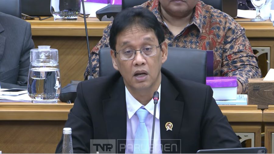 DPR RI raker dengan Menteri Keuangan Purbaya Yduhi Sadewa. (YouTube/TVR Parlemen)