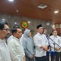 Menteri Pertanian/Kepala Badan Pangan Nasional Amran Sulaiman saat konferensi pers di kantornya, Jakarta, Selasa (9/6/2026). (CNBC Indonesia/Martyasari Rizky)