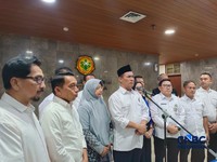 Menteri Pertanian/Kepala Badan Pangan Nasional Amran Sulaiman saat konferensi pers di kantornya, Jakarta, Selasa (9/6/2026). (CNBC Indonesia/Martyasari Rizky)