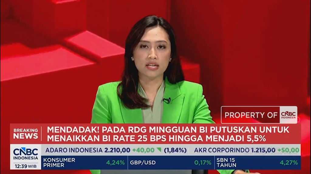 Rupiah Sentuh Rp 18.000/USD, BI Naikkan Suku Bunga 25 Bps Jadi 5,50%