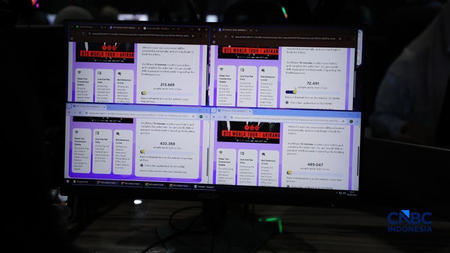 Suasana berbeda terlihat di sejumlah warnet gaming di Jakarta pada Selasa (9/6/2026), jelang dimulainya penjualan tiket konser BTS World Tour