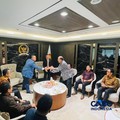 Wakil Ketua DPR RI, Sufmi Dasco bertemu pimpinan Bank Himbara. (CNBC Indonesia/Romys Bhinekasari)