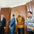 Wakil Ketua DPR RI, Sufmi Dasco bertemu pimpinan Bank Himbara. (CNBC Indonesia/Romys Bhinekasari)