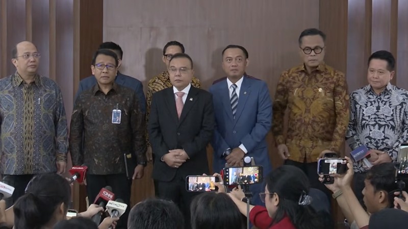 Wakil Ketua DPR RI, Sufmi Dasco bertemu pimpinan Bank Himbara. (Dok. Istimewa)