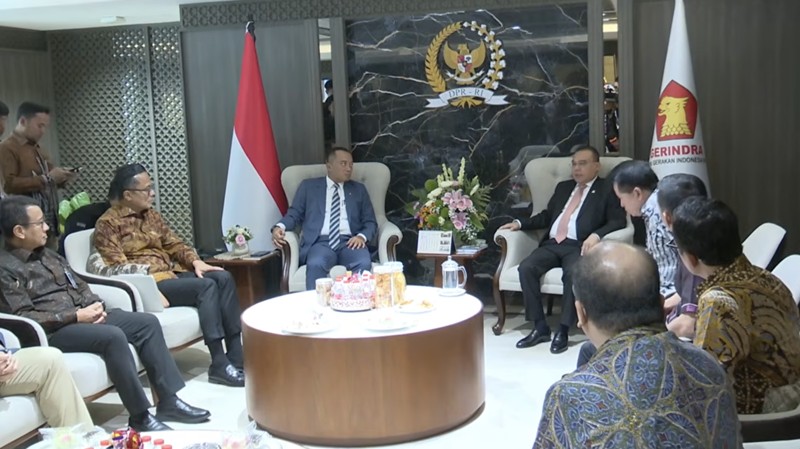 Wakil Ketua DPR RI, Sufmi Dasco bertemu pimpinan Bank Himbara. (Dok. Istimewa)