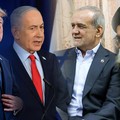 Foto kolase Presiden AS Donald Trump, PM Israel benjamin Netanyahu, Presiden Iran Masoud Pezeshkian, dan Pemimpin Teringgi Iran Mojtaba Khamenei. (REUTERS)