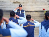 Kepala Otorita Ibu Kota Nusantara (IKN) Basuki Hadimuljono melantik dan mengambil sumpah CPNS angkatan pertama Otorita Ibu Kota Nusantara di Taman Kusuma Bangsa. (Instagram/otorita_ikn)