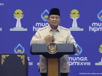 Foto: Presiden Prabowo Subianto dalam pembukaan Munas XVIII Himpunan Pengusaha Muda Indonesia di Kota Bandar Lampung, Lampung, Rabu (10/6/2026). (Tangkapan Layar YouTube Sekretariat Presiden)
