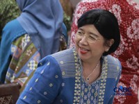Deputi Gubernur Senior Bank Indonesia, BI Destry Damayanti  dalam Rapat Kerja bersama Komisi XI DPR RI, Jakarta, Kamis (11/6/2026). (CNBC Indonesia/Muhammad Sabki)