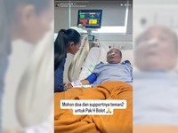 Komedian senior Haji Bolot yang memiliki nama asli Muhammad Sulaeman Harsono dikabarkan tengah menjalani perawatan di rumah sakit. Kabar tersebut disampaikan melalui unggahan Instagram Stories Andre Taulany pada Rabu (10/6/2026). (Instagram/andreasta
