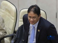 Menteri Keuangan Purbaya Yudhi Sadewa dalam Rapat Kerja bersama Komisi XI DPR RI, Jakarta, Kamis (11/6/2026). (CMNBC Indonesia/Muhammad Sabki)