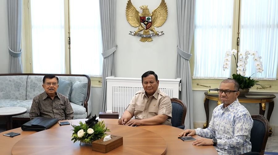 Presiden Prabowo Subianto terima Wakil Presiden ke-10 dan ke-12 RI Jusuf Kalla, Istana Merdeka, 11 Juni 2026. (YouTube/Sekretariat Presiden)