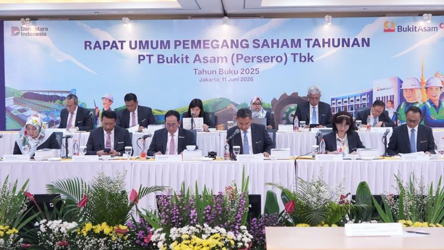 PT Bukit Asam (Persero) Tbk atau PTBA menyelenggarakan Rapat Umum Pemegang Saham Tahunan (RUPST) Tahun Buku 2025 secara elektronik pada Kamis, 11 Juni 2026. (Dok. PTBA)