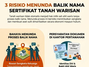 Infografis: Ini Risiko Tunda Balik Nama Sertifikat Tanah Warisan