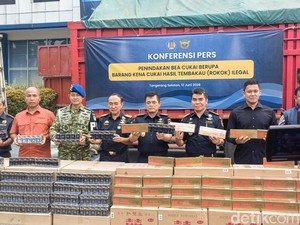 Bea Cukai Gagalkan Peredaran 8,2 Juta Batang Rokok Ilegal