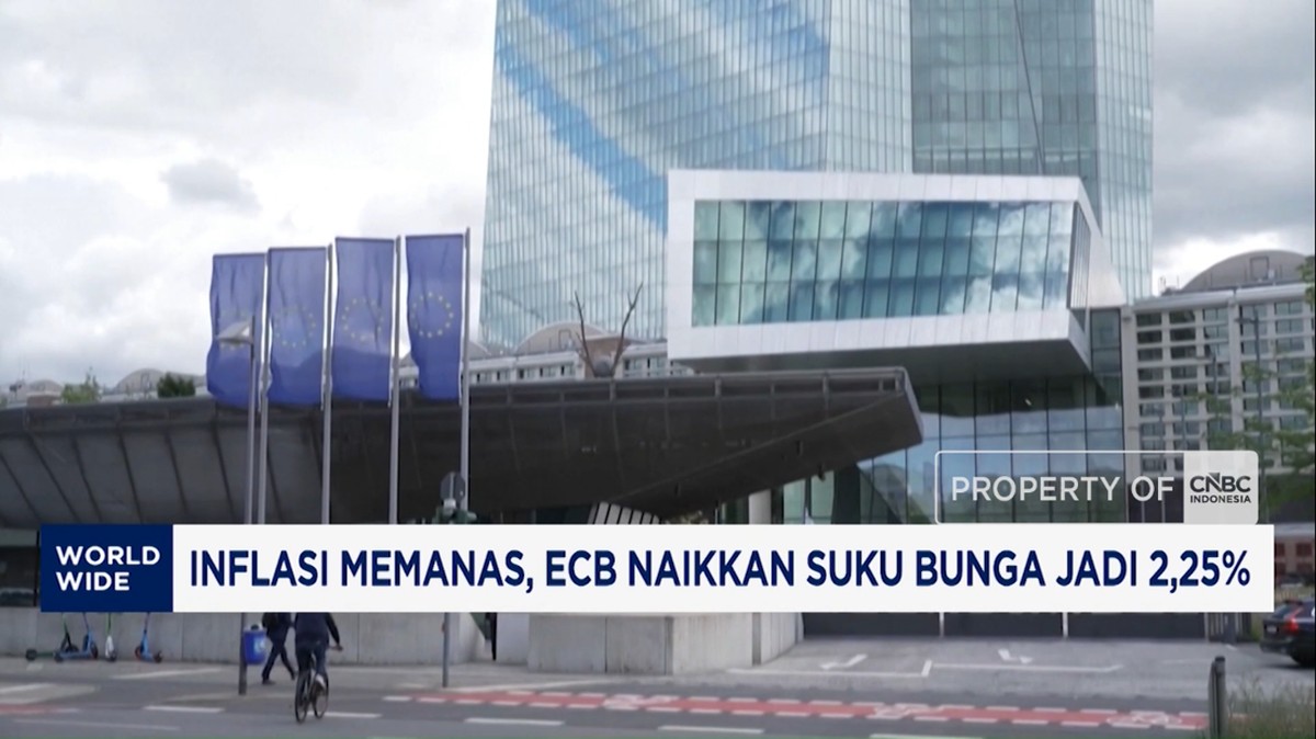 Video: Inflasi Memanas, ECB Naikkan Suku Bunga Jadi 2,25%