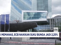 Inflasi Memanas, ECB Naikkan Suku Bunga Jadi 2,25%