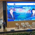 Menteri Perdagangan (Mendag) Budi Santoso saat memberikan sambutannya di Kampus IPB, Bogor, Jumat (12/6/2026). (CNBC Indonesia/Martyasari Rizky)