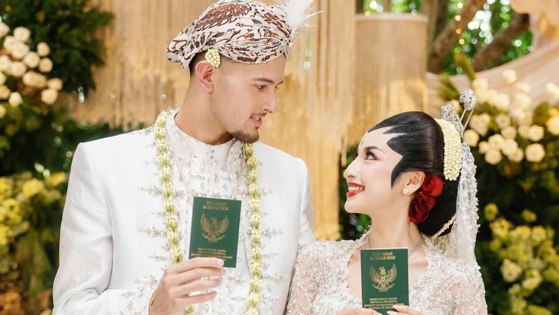 Pemain Timnas Indonesia Justin Hubner resmi menikah dengan Jennifer Coppen, Jumat (12/6/2026). (Instagram/Instagram/justinhubner5)