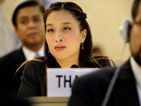 Putri Bajrakitiyabha dari Thailand menyampaikan pidato pada tanggal 14 September 2009, pada hari pembukaan sesi ke-12 Dewan Hak Asasi Manusia Perserikatan Bangsa-Bangsa (PBB) di kantor PBB di Jenewa. (Photo by FABRICE COFFRINI / AFP/File Foto)