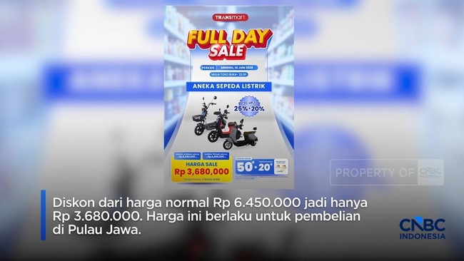 Video: Anti Beli BBM! Cek Sepeda Listrik di Transmart Yuk