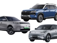 Foto Kombinasi Wuling Eksion EV, Geely EX2, dan Jaecoo J5 BEV. (Ist)