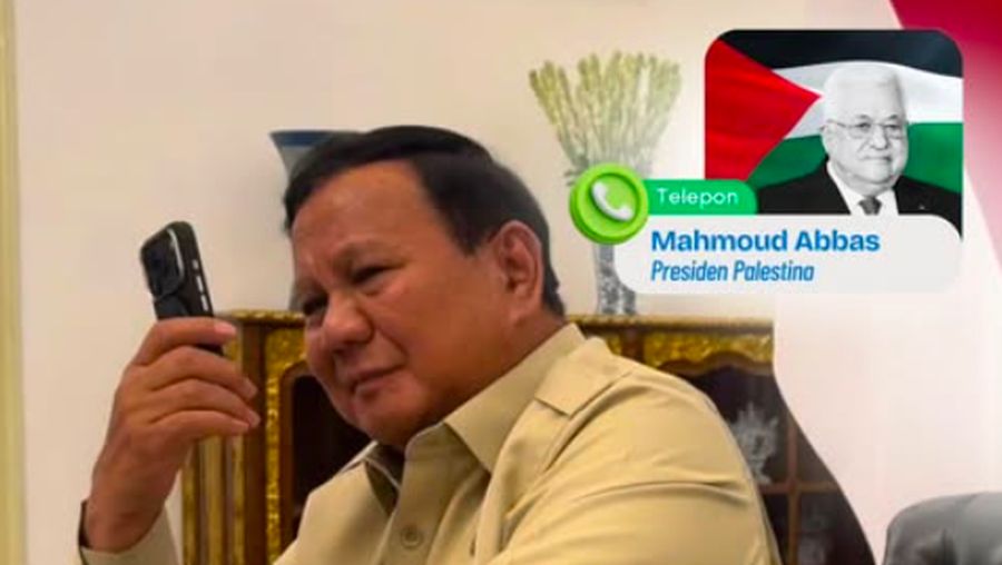 Presiden Prabowo Subianto menerima sambungan telepon dari Presiden Palestina, Yang Mulia Mahmoud Abbas, pada Senin (15/6/2026) malam. (Instagram/sekretariat.kabinet)