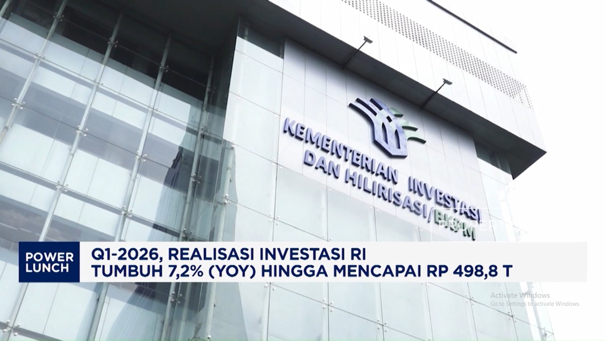 Q1-2026, Realisasi Investasi RI Tumbuh 7,2% (YoY), Mencapai Rp 498,8 T