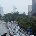 Suasana kemacetan di kawasan Tosari-Sudirman, Jakarta, Senin (15/6/2026). (CNBC Indonesia/Tri Susilo)